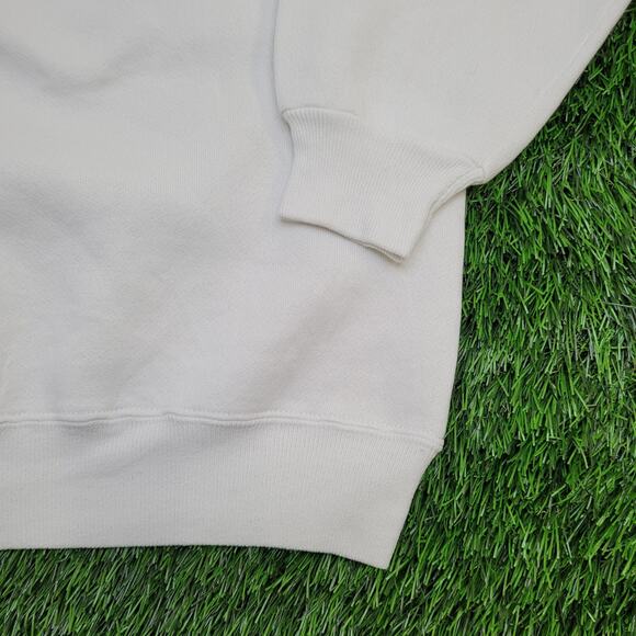 Vintage 90s MOD Blank Sweatshirt Women Large 21x25 White USA - Picture 11 of 11